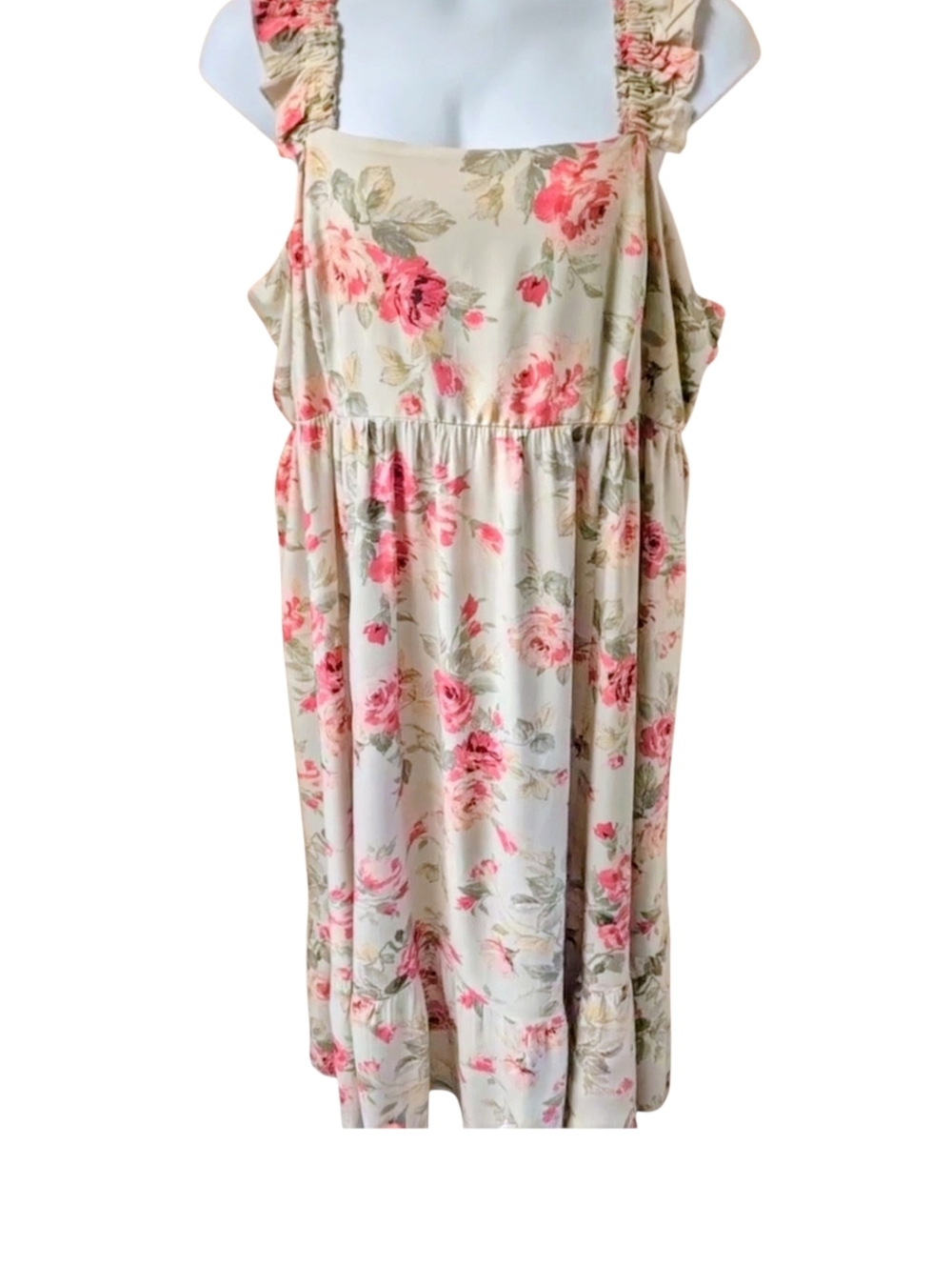 Torrid 3X Floral Maxi Dress Smocked Tiered Boho Pockets Challis NWT - Picture 2 of 15